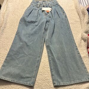 Cider Blue Flare Wide Leg Jeans